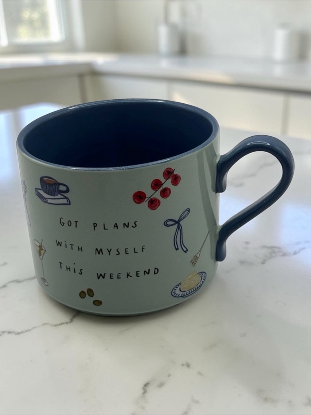 Anthropologie Holly Startup Got Plans With Myself Stoneware Mug 12 Oz